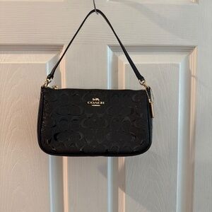 Coach 2Way Handbag Shoulder Bag Black Patent Leather F56518 - New